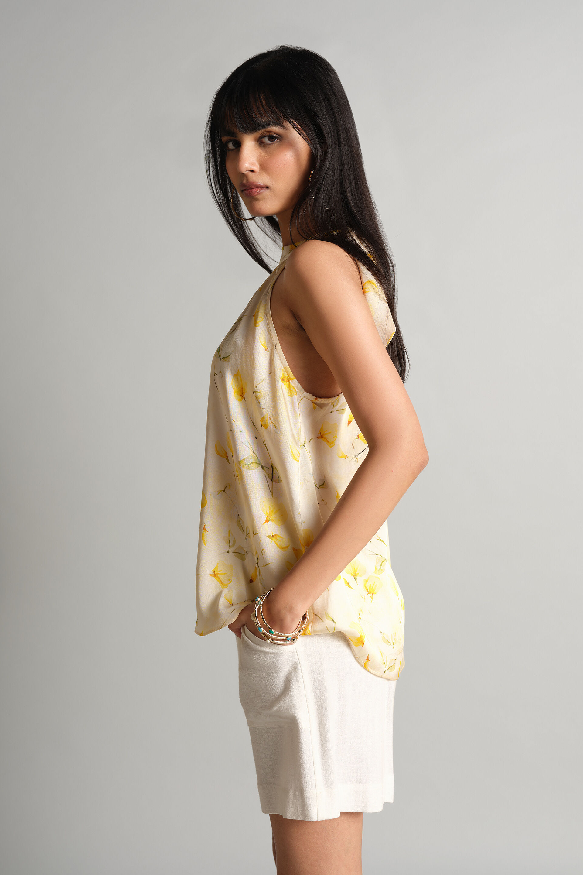 Yellow Bloom Top, Yellow, image 4